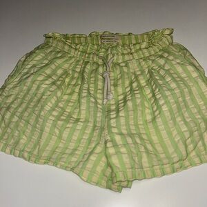 Urban outfitters women’s casual beach, lounge, mint green striped short sz small